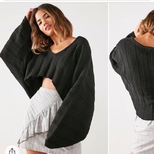 Silence + Noise Slouchy Ribbed High/Low Sweater